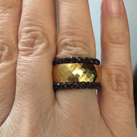 2 Purple red oxidized metal eternity bands - Picture 6 of 8